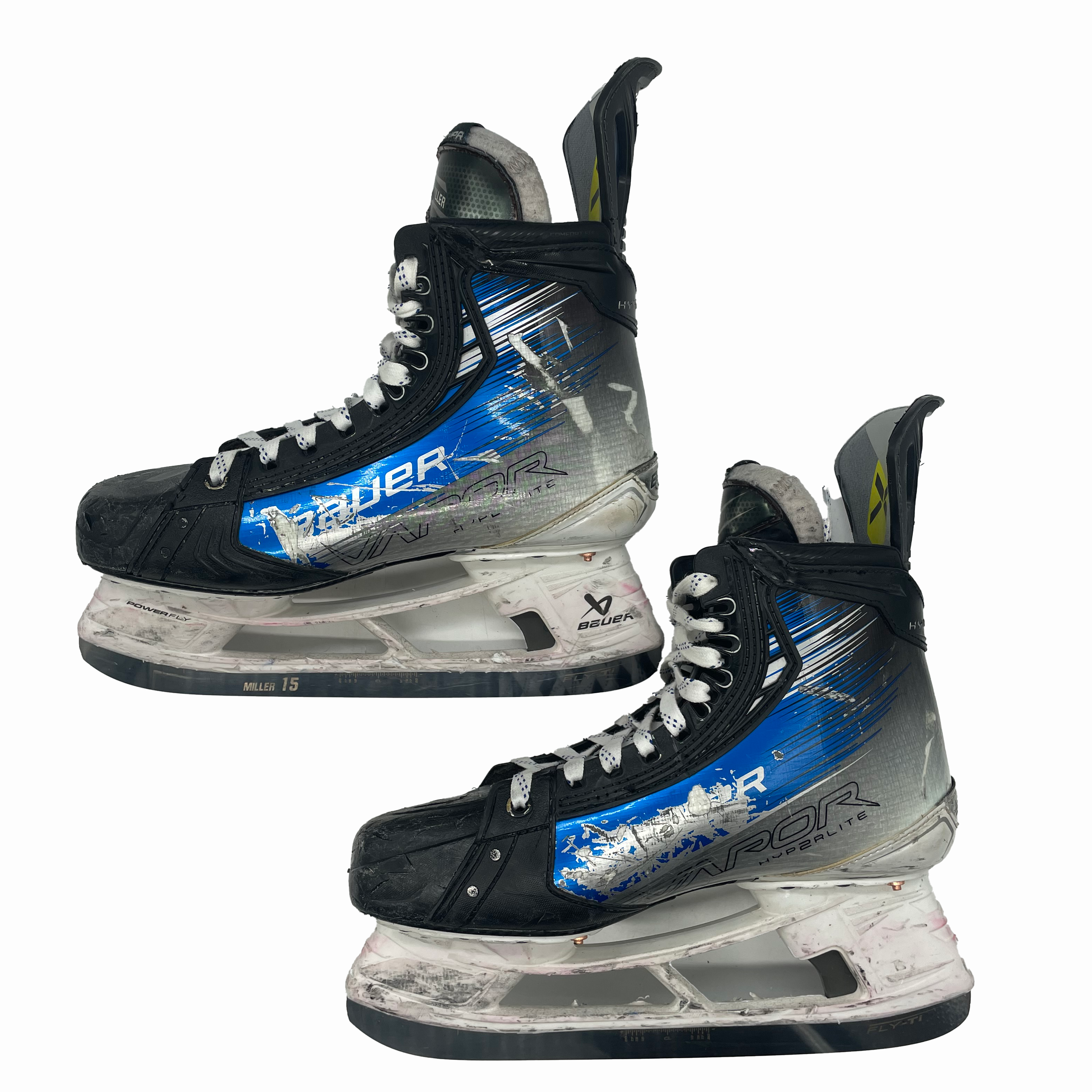 Bauer Vapor Hyperlite 2 - Patins de hockey Pro Stock d'occasion - Taille 9,5D (bleu)